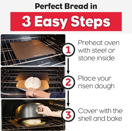 Brod & Taylor Ultralight Baking Shell for Sourdough Bread - No Preheating for Crispy Crust