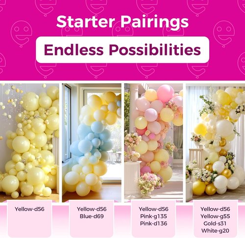 Bezente 18-Inch Pastel Yellow Balloons - 30 Pack of Thick Latex Balloons for Parties & Events
