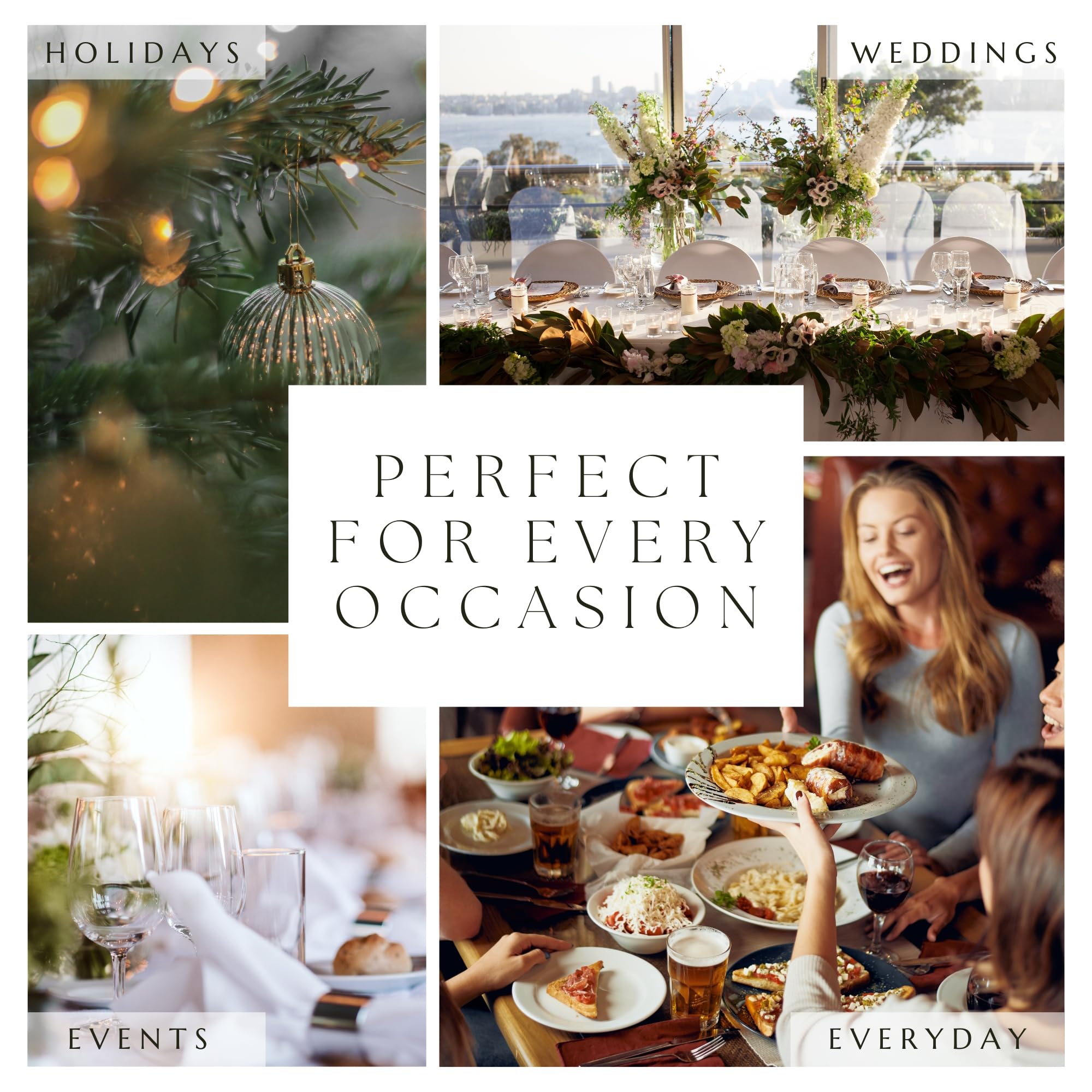 Elrene Home Fashions Holly Berry Flourish Holiday/Christmas Wrinkle Resistant Fabric Rectangle Dining Tablecloth, 60"x102"