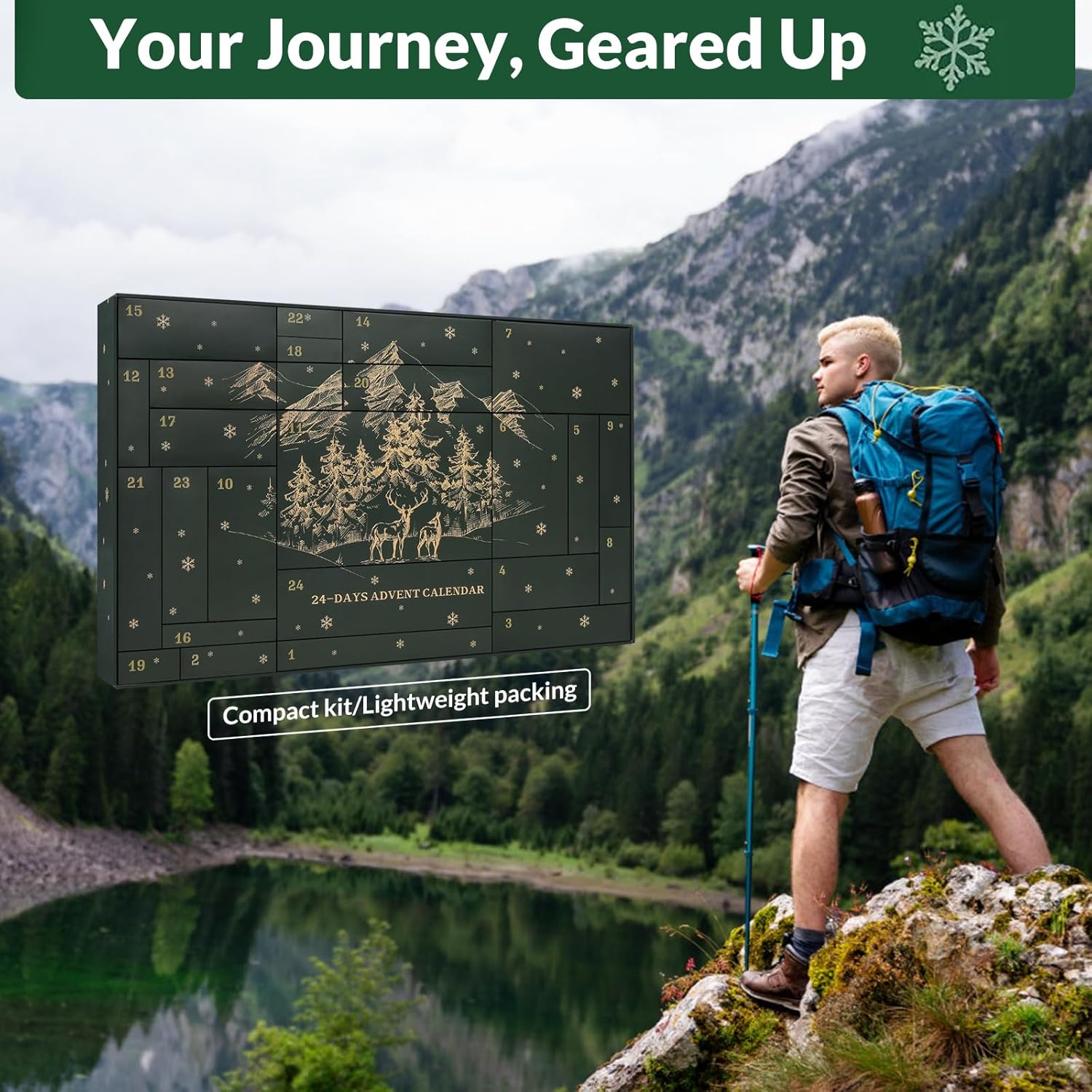 Skiennix Survival Kit Advent Calendar - 24 Days of Essential Emergency Gear for Outdoor Enthusiasts