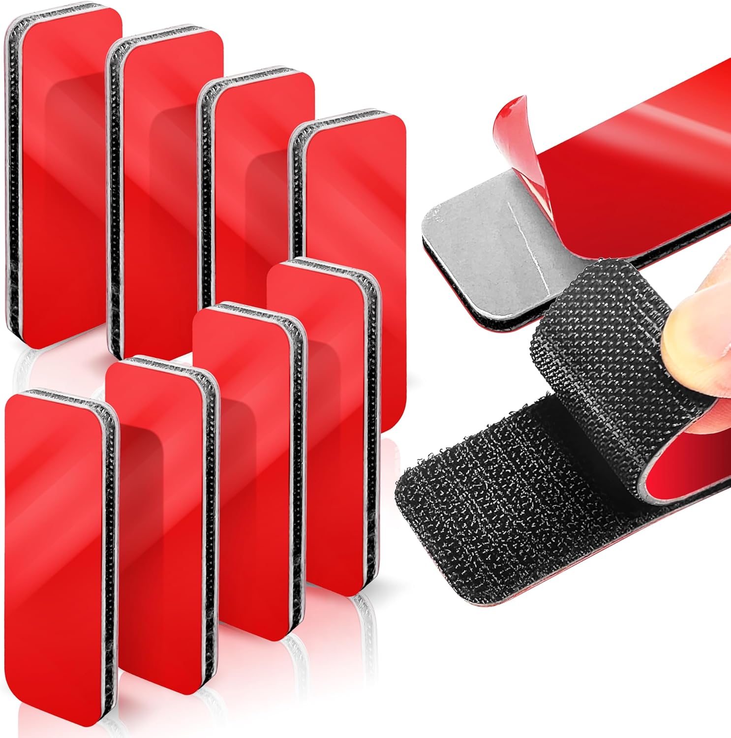 Skiennix Heavy-Duty Adhesive Hook and Loop Strips - 1.2" x 3.2" Waterproof & Heat-Resistant Fasteners for Strong Indoor/Outdoor Mounting