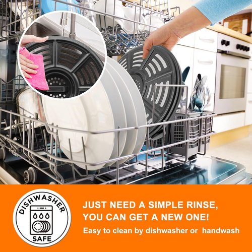 GWY Air Fryer Replacement Tray - Food Grade Crisper Plate for Ninja AF101, AF161, AF150 XL - 8.2'' Round, Dishwasher Safe