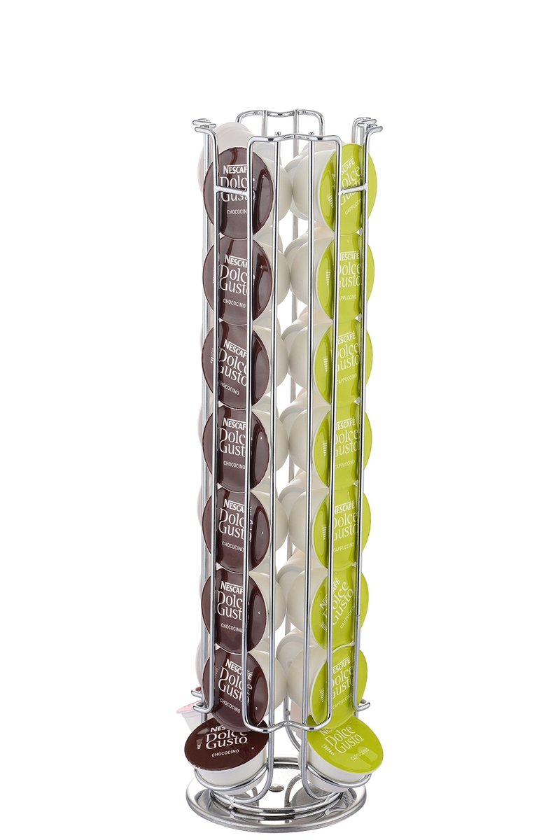 Exzact Coffee Capsule Holder Compatible with Dolce Gusto, Not Sold or Ceated by Dolce Gusto, Rotating Coffee Pods Stands Holder (Max Capacity: 32)