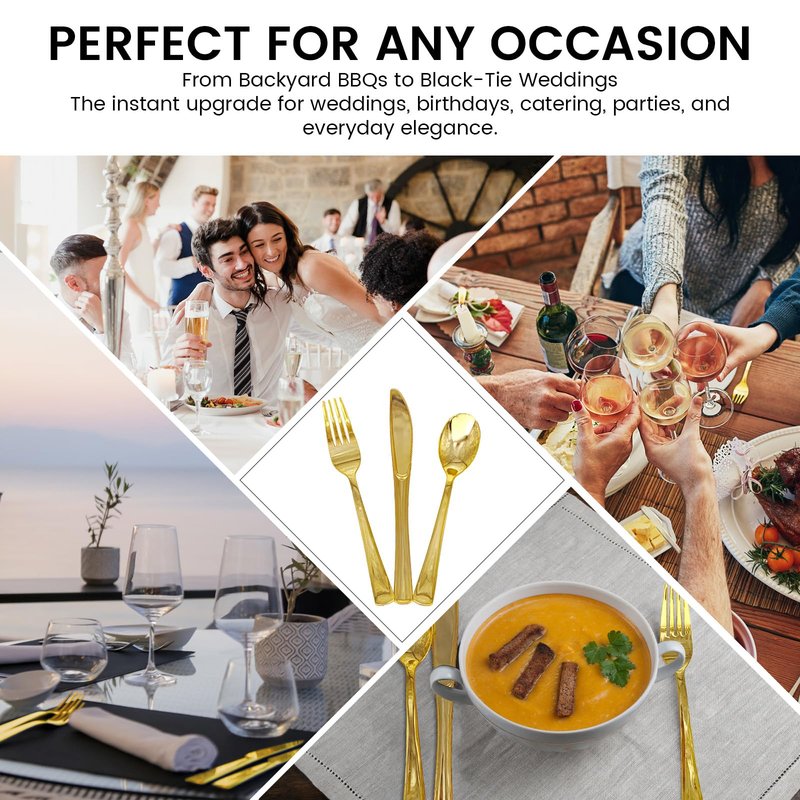 60 Pack Silver Plastic Silverware Set with Pre Rolled Napkins - Disposable Individually Wrapped Cutlery Set Includes 60 Forks, 60 Knives, 60 Spoons, 60 Napkins, Gold Utensils Set (Silver-60 Pack)