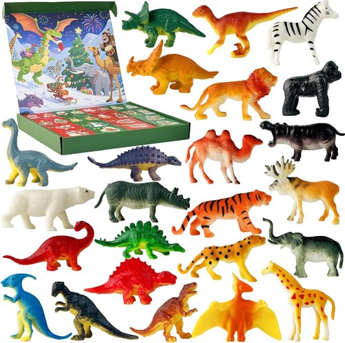 **Dinosaur Advent Calendar 2025 - 24-Day Christmas Countdown with Realistic Figurines for Kids**