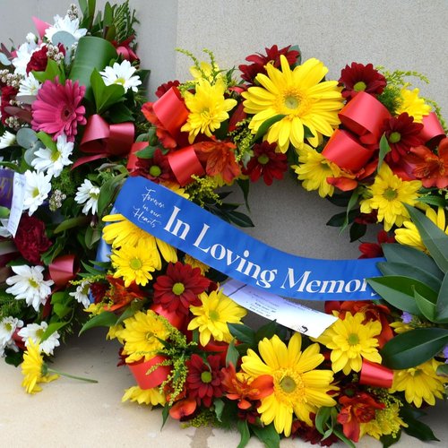 Fanfanwin Funeral Sash - Memorial Ribbon for Casket or Wreath | 58x4'' Blue Celebration of Life