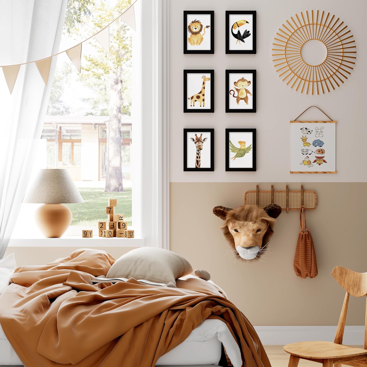 Vittanly Picture Frame Set of 3 - 4x6 & 3.5x5 Display Options | Black Engineered Wood for Wall & Tabletop