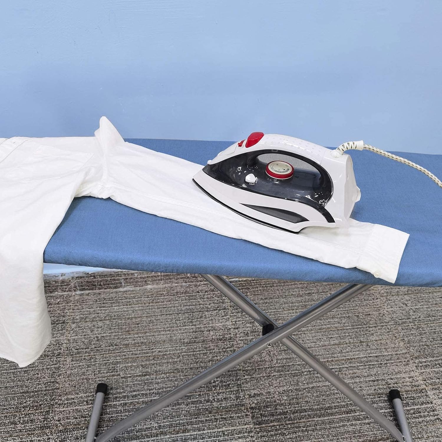 VividPaw Ironing Board Cover - Heavy Duty Silicone Coated Pad, 15x54, Scorch Resistant, Blue