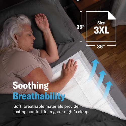 Chucks® MAX Disposable Adult Hospital Bed Pads - Breathable 36x36 Incontinence Underpads | Heavy-Duty 10X Absorbency, 20 Count