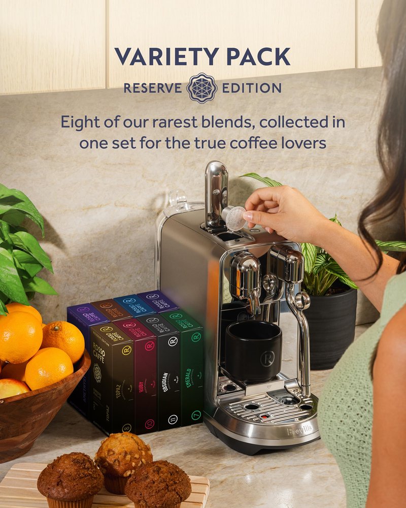 ROSSO CAFFÈ Espresso Coffee Pods for Nespresso Original Machines - 80 Capsules Variety Pack, 8 Signature Flavors, Medium to Dark Roast