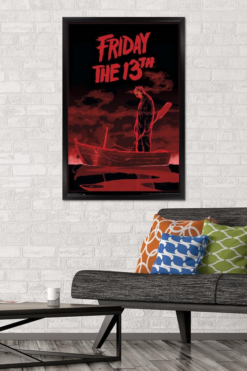 Trends International Friday The 13th - Boat Wall Poster, 22.375" x 34", Black Framed Version
