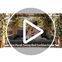 Twin Outdoor Daybed Cushion Cover Set with Bolster Pillow Covers