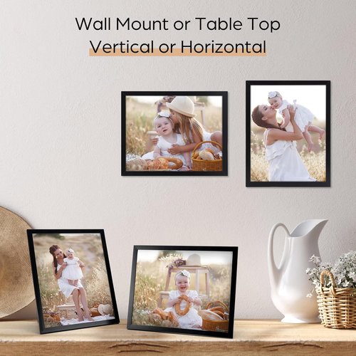 Giftgarden 8x10 Picture Frame - Sleek Black Design for Wall or Tabletop Display, Single Unit
