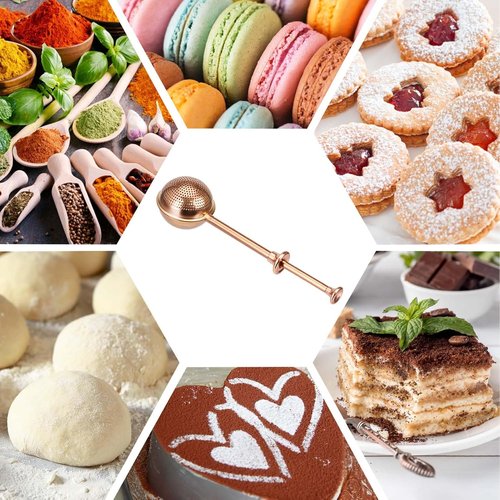HULISEN Flour Duster - One-Handed 304 Stainless Steel Baking Shaker | Perfect for Powdered Sugar & Flour