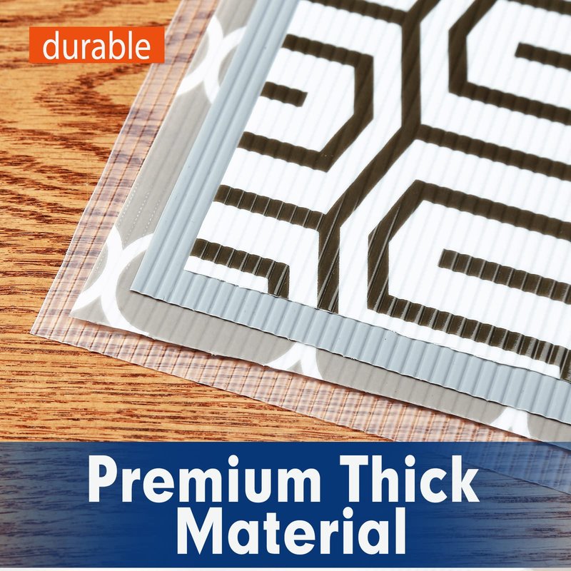 Shelf Liner, Drawer Liner, 2 Rolls x 12 Inches x 20 FT Cabinet Liner for Kitchen Cabinets Non-Adhesive Shelf Liners, Waterproof Shelf Paper with Non-Slip, Durable Liners, Clear