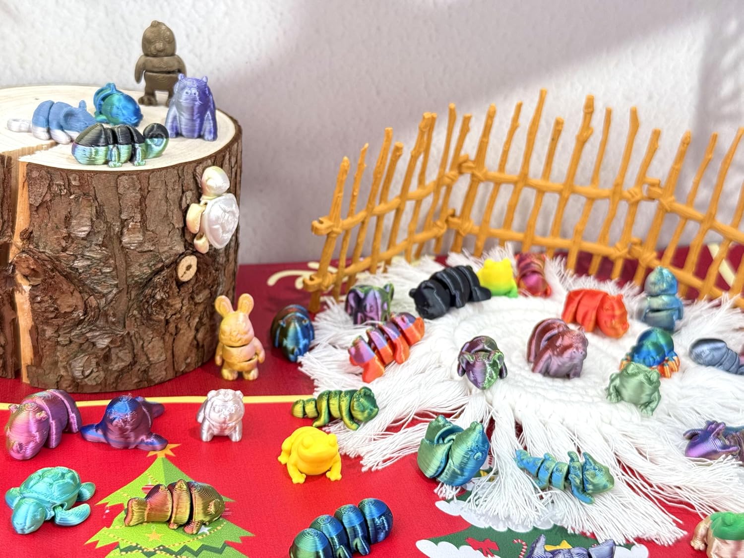 Skiennix 2025 Christmas Advent Calendar - Mini 3D Printed Animal Set for Kids | 24 Days of Fun Gifts