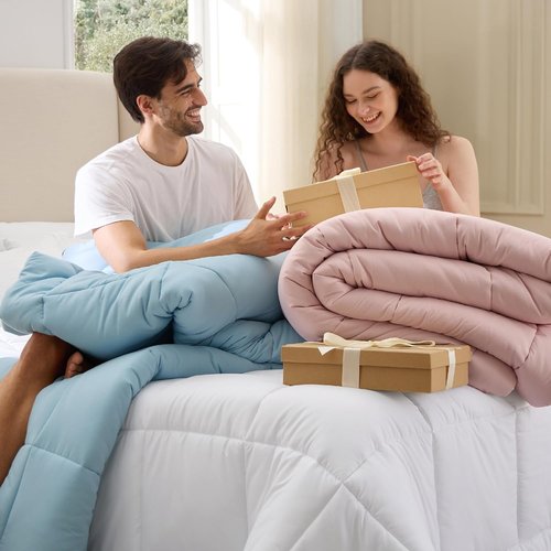 Bedsure Comforter Duvet Insert - Oversized King Size, All-Season GentleSoft Down Alternative, White 116 x 98 Inches