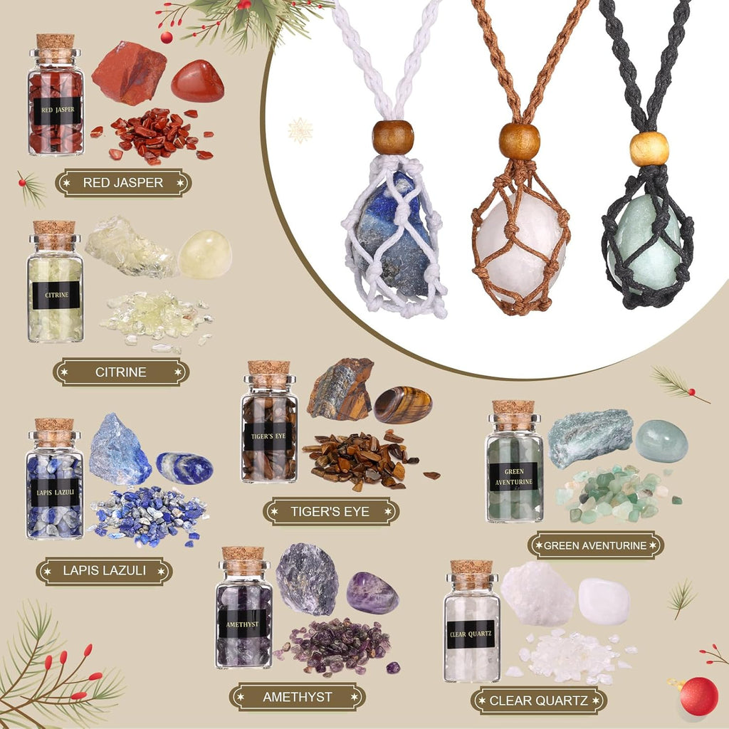 Naler Healing Crystals Set - 24 Pcs Christmas Gift for Women | Unique Crystals & Healing Stones
