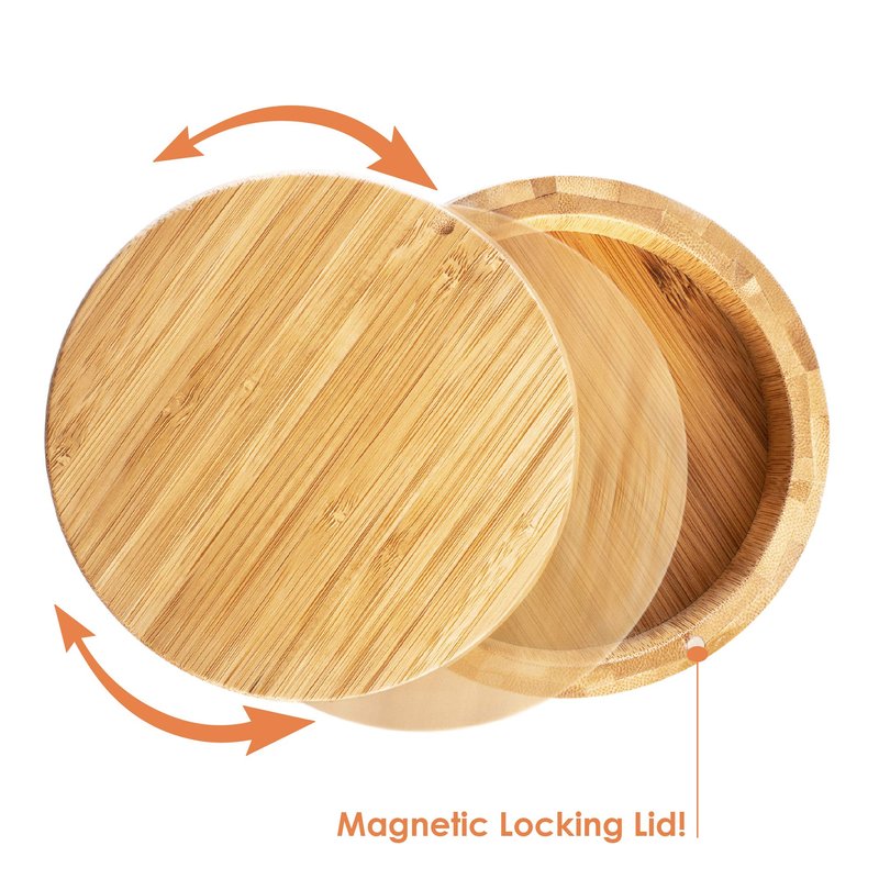 Totally Bamboo Margarita Salt Rimmer – Eco-Friendly Bamboo Glass Rimmer with Swivel Lid and Magnetic Closure | Cocktail Bar Tool for Margaritas and More