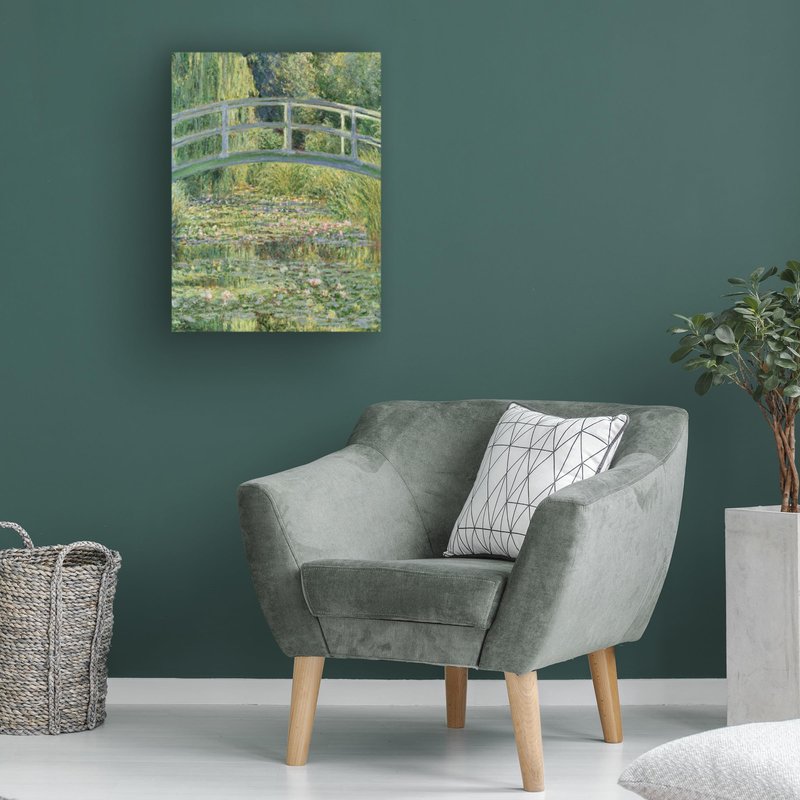 Wrapped Canvas Wall Art - Claude Monet 'The Waterylily Pond Pink Harmony 1899' Wall Art for Living Room, Bedroom, or Office Décor - 14x19