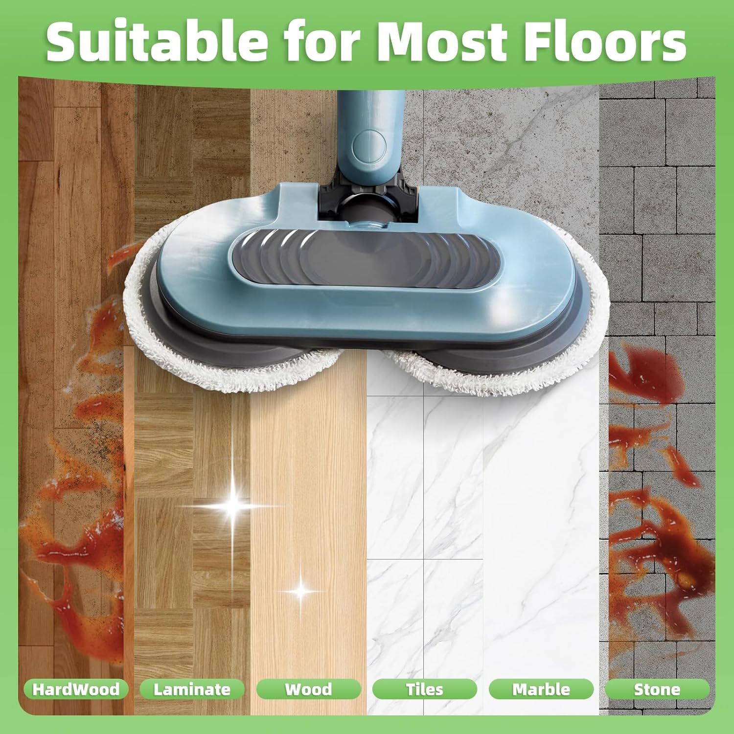 Shark Steam Mop Replacement Pads - 8 Pack Dirt Grip Soft Scrub Washable Pads for All Sealed Hard Floors | Fits Models S8201, S8001, S8002BRN, S7001, S7201, S7000AMZ, S7000, S7020
