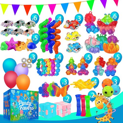 Fidget Toys 240 Pack - Stress Relief Sensory Toys for Kids & Adults | Perfect for Party Favors, Goodie Bags, and Birthday Gifts