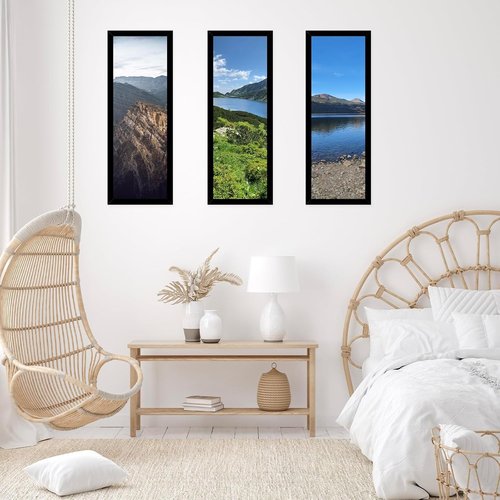JCJMY 13.5x40 Black Picture Frame - Versatile Wall Gallery Frame for Horizontal & Vertical Photos