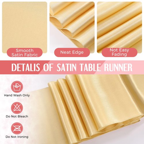 Breling 8 Pack Pink and Gold Disposable Plastic Tablecloths and Satin Table Runner Set, 54 x 108 Inch Tablecloth, 12 x 108 Inch Table Runners for Wedding Graduation Birthday Baby Shower