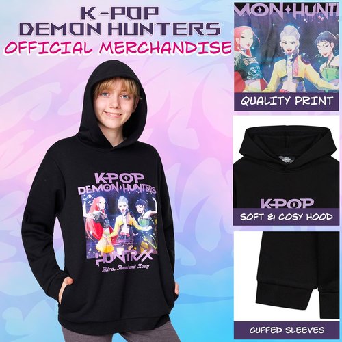 KPop | Demon Hunters Hoodie - Officially Licensed Cozy Pullover Sweatshirt for Girls & Teens