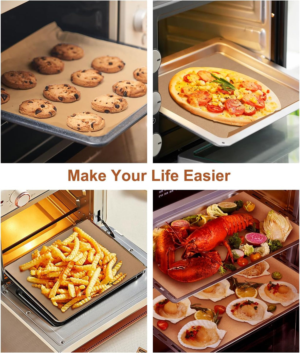 Parchment Paper Baking Sheets | 9x13IN Non-Stick Precut Sheets for Baking & Grilling - 120 Unbleached Sheets
