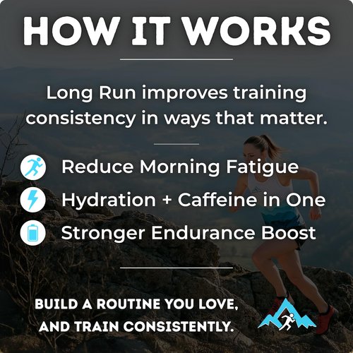 Long Run Coffee – Hydrating Coffee with Electrolytes – All Natural Energy + Hydration + Recovery for Athletes – Stomach Friendly Electrolyte Coffee for Runners (1 lb, Dark Roast)