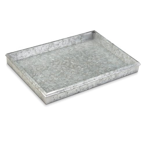 Good Directions Small Boot Tray, Classic Multi-Purpose All Weather Decorative Boot Tray, Shoes, Plants, Garage, Patio Door, Pet Bowls, 20 inch Entry Indoor Shoe Tray for Apartment, Grey Steel