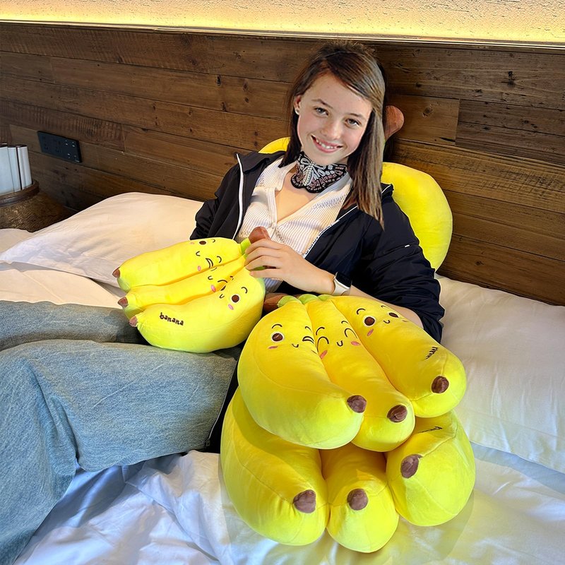 Hofun4U Banana Plush Pillow - 13" Stuffed Animal Fruit Toy Pillow Holiday for Girls Boys