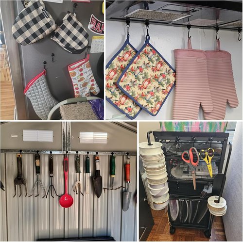 LOVIMAG Magnetic Hooks - Heavy Duty 30lbs+ Capacity for Kitchen, Classroom & Home | 6 Pack