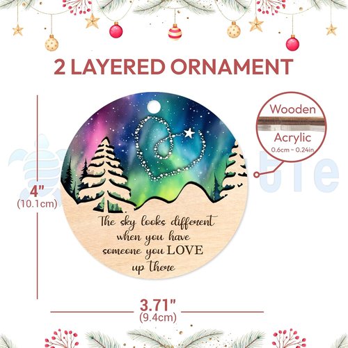 Hyturle Memorial Christmas Ornaments - Suncatcher for Remembering Loved Ones | Sympathy Gifts for Mom & Dad