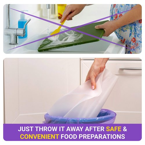 Disposable Plastic Cutting Board Sheets for BBQ & Camping - Large Flexible Chopping Boards - Cutting Mats for Kitchen and Outdoor 32'
