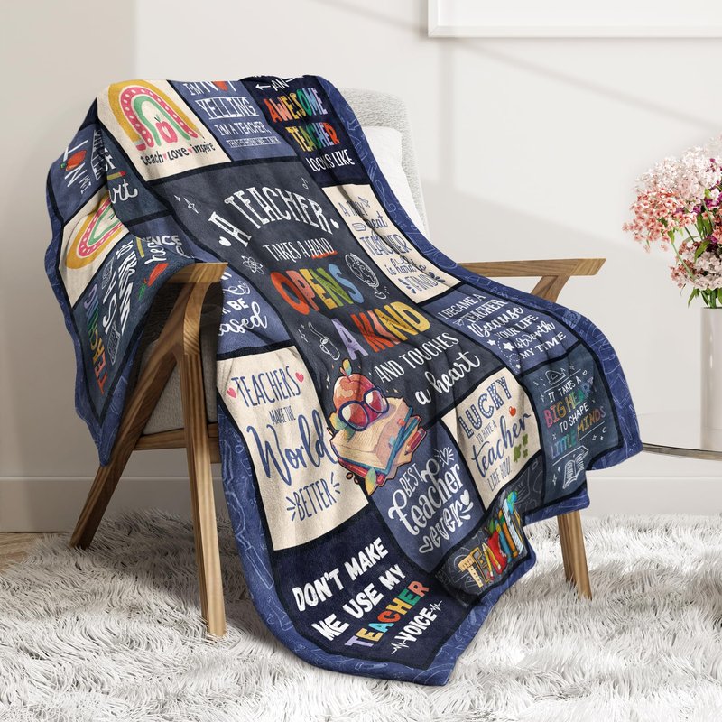 SteadStyle Teacher Gifts for Women Men – Unique Teacher Appreciation Gifts Blanket, Funny Present for Educators, Best Retirement or Birthday Gift from Students – 60"x50" Throw