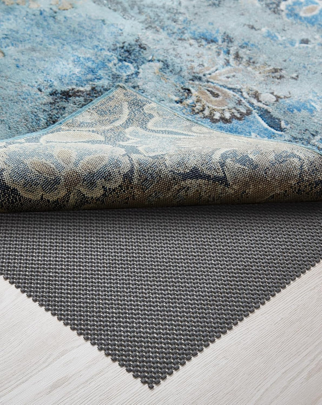 Veken Rug Pad Gripper - Non-Slip Thick Dark Grey Mat for Hardwood & Tile Floors | 6x9 Ft Size