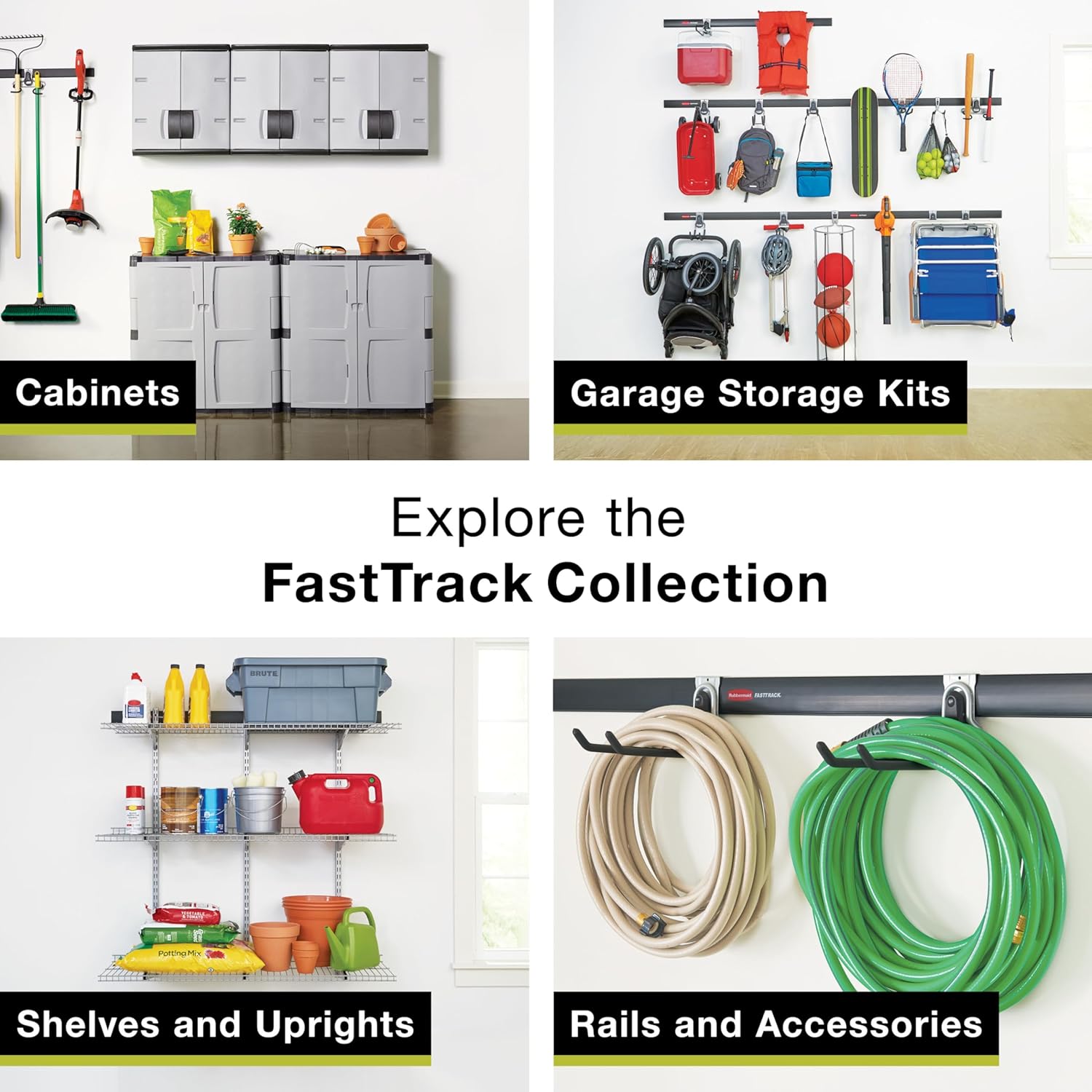 Rubbermaid Fasttrack 3-Shelf Storage Kit - 36"x12" | 350 lbs Capacity for Home, Garage & Workshop Organization