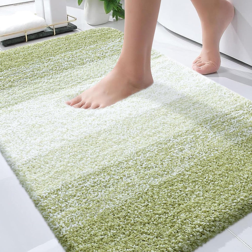 OLANLY Bathroom Rugs | Extra Soft Microfiber Mat 36x24 - Quick Dry, Machine Washable, Mustard Yellow