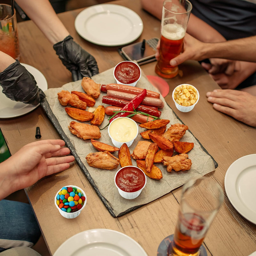 Amyhill 600 Pack Disposable Paper Medicine Cups Small Condiment Cups for Ketchup Tasting Pills Medicine Food Dessert Portion Containers (2 oz)