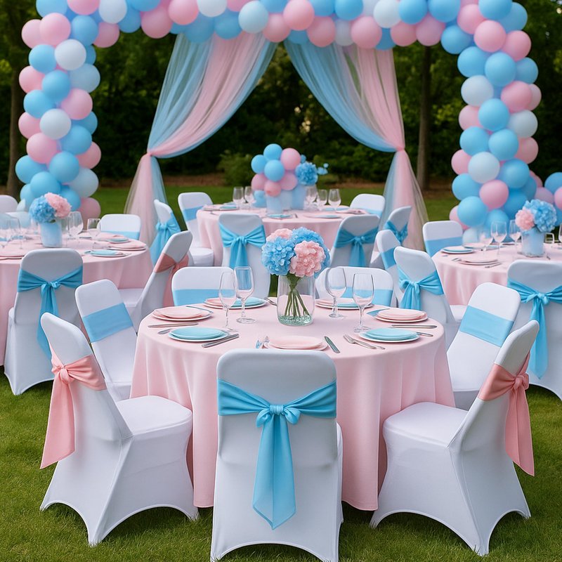 Craft And Party 50 Pack White Spandex Folding Chair Covers, Stretch Polyester Slipcovers for Wedding, Party & Dining Chairs – Flat Front Design, Universal Fit