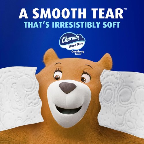 Charmin Ultra Soft Toilet Paper - Cushiony Touch, 2-Ply, 18 Family Mega Rolls (90 Regular Rolls) - White