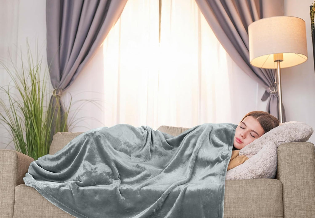 Utopia Bedding Fleece Blanket - Luxury Anti-Static Soft Microfiber Throw - Ash Grey, 50x60 Inch