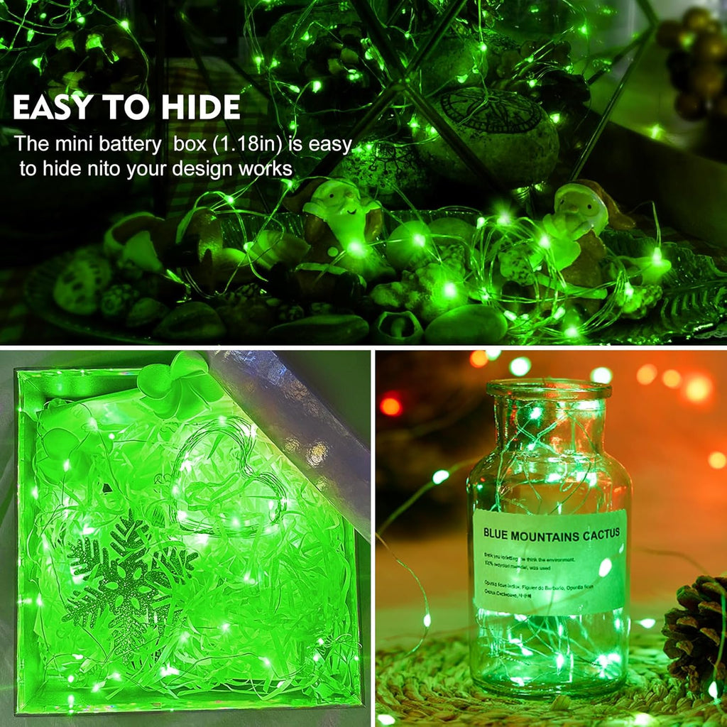 AIKEI LED Fairy Lights - 6 Pack Battery Operated Mini String Lights | Waterproof 7ft 20 LED for Weddings, Parties, and Christmas Decor