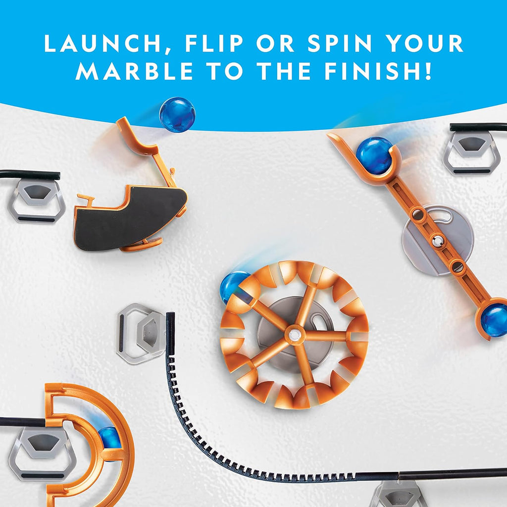 National Geographic Magnetic Marble Run - 75-Piece STEM Building Set for Kids & Adults | Create Exciting Marble Mazes