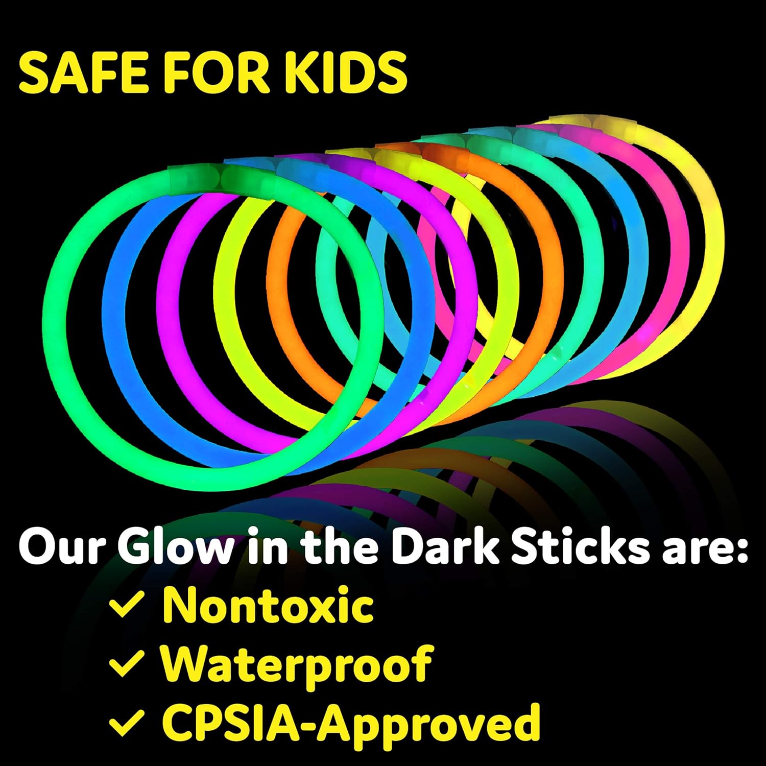 PartySticks Ultra Bright Glow Sticks - 400 Pack of 8" Glow in the Dark Party Favors & Decorations