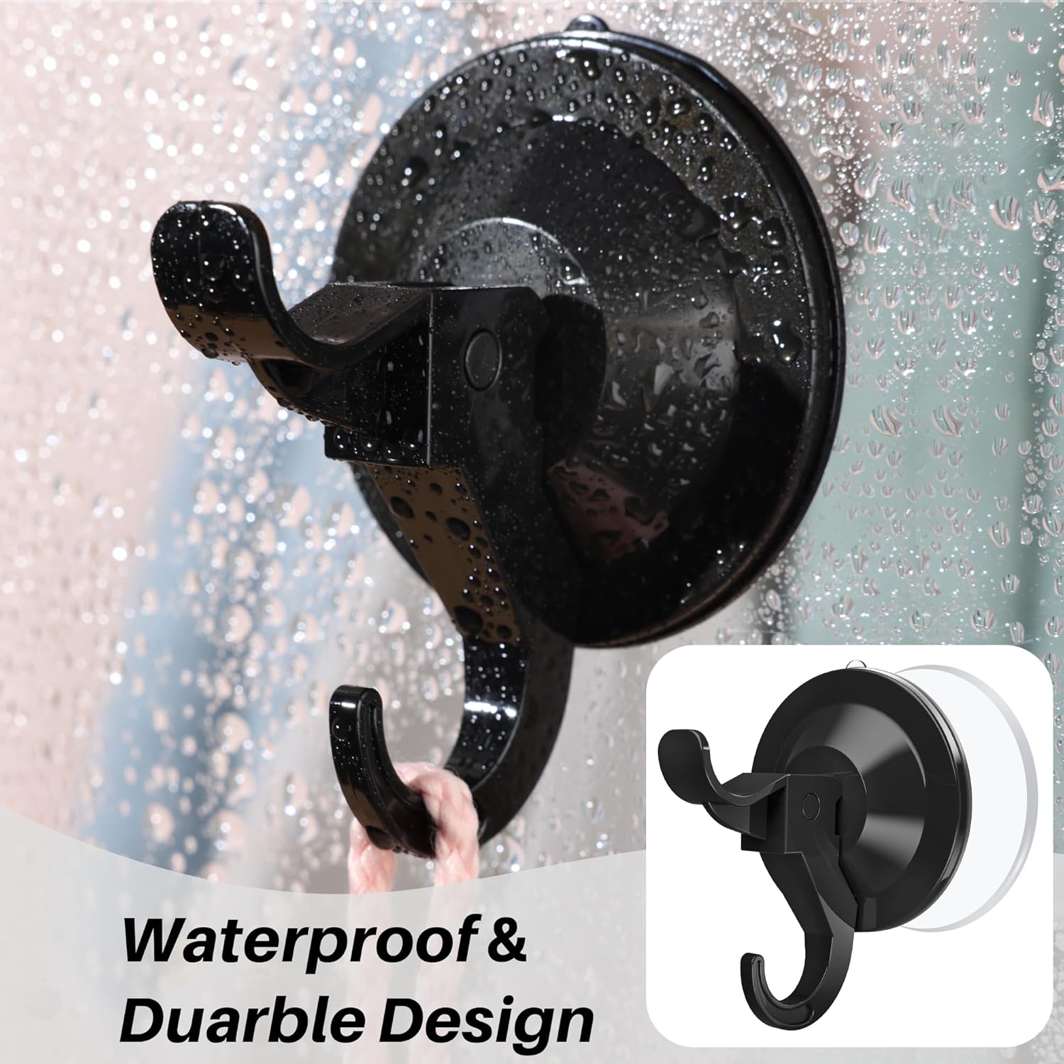 Skiennix Wreath Door Hanger - Heavy Duty Suction Cup Hooks | Removable Holders for Front Door & Window, 11 Lbs Capacity