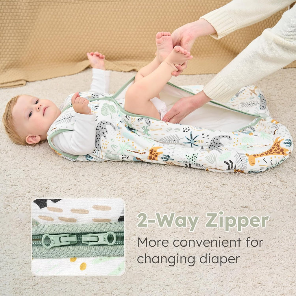 Yoofoss Baby Sleep Sack - 100% Organic Cotton Wearable Blanket for 12-18 Months | TOG 2.5, Warm & Comfy