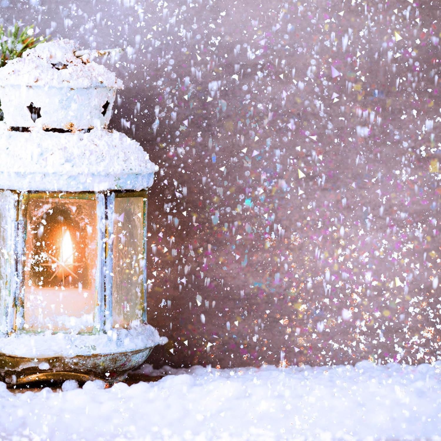 Skiennix Fake Snow Decoration - Sparkly Faux Snow for Winter Weddings & Christmas Decor (50g)